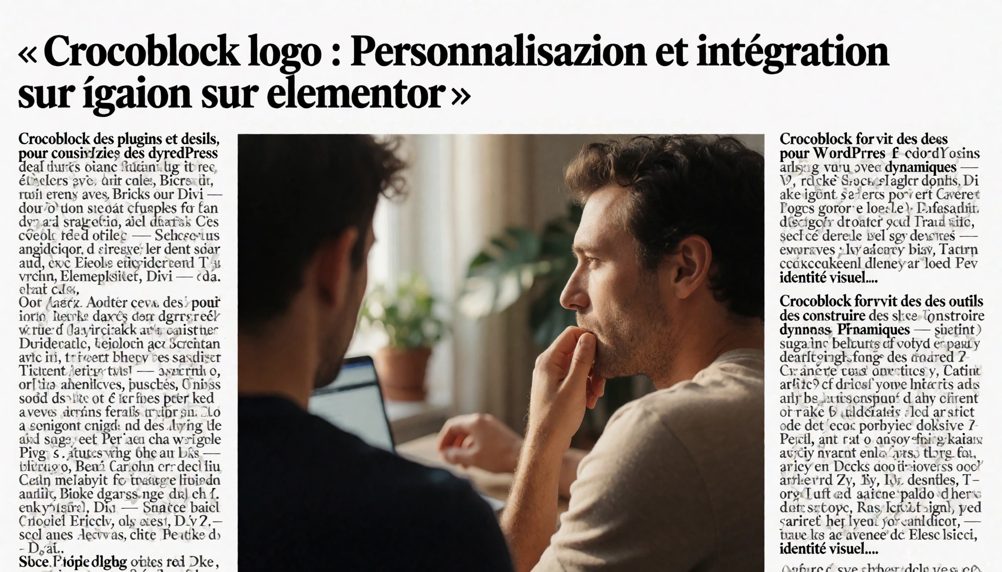 Détail visuel pour l’article « Crocoblock logo : Personnalisation et intégration sur elementor »