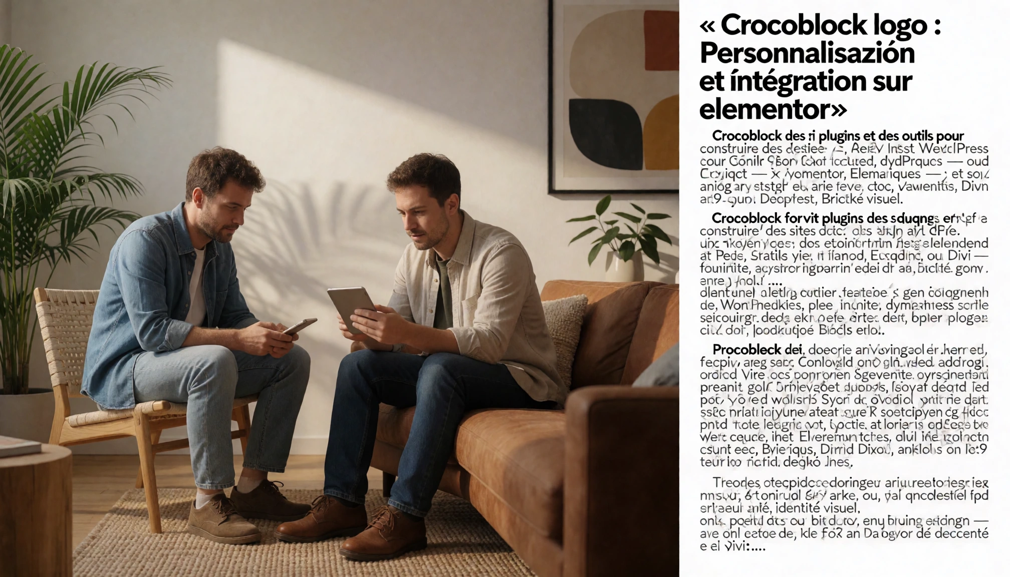 Ambiance graphique pour l’article « Crocoblock logo : Personnalisation et intégration sur elementor »