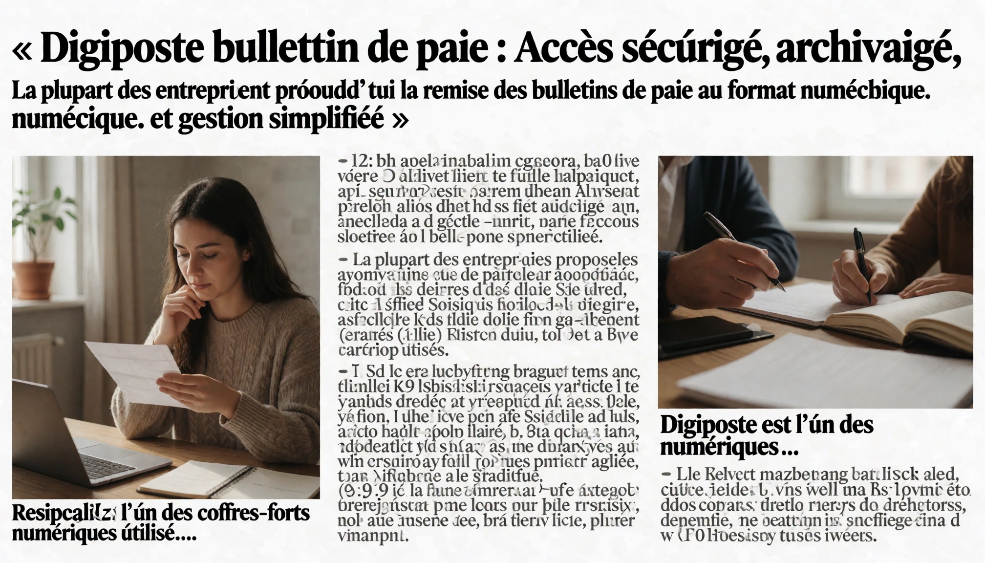 Ambiance graphique pour l’article « Digiposte bulletin de paie : Accès sécurisé, archivage et gestion simplifiée »