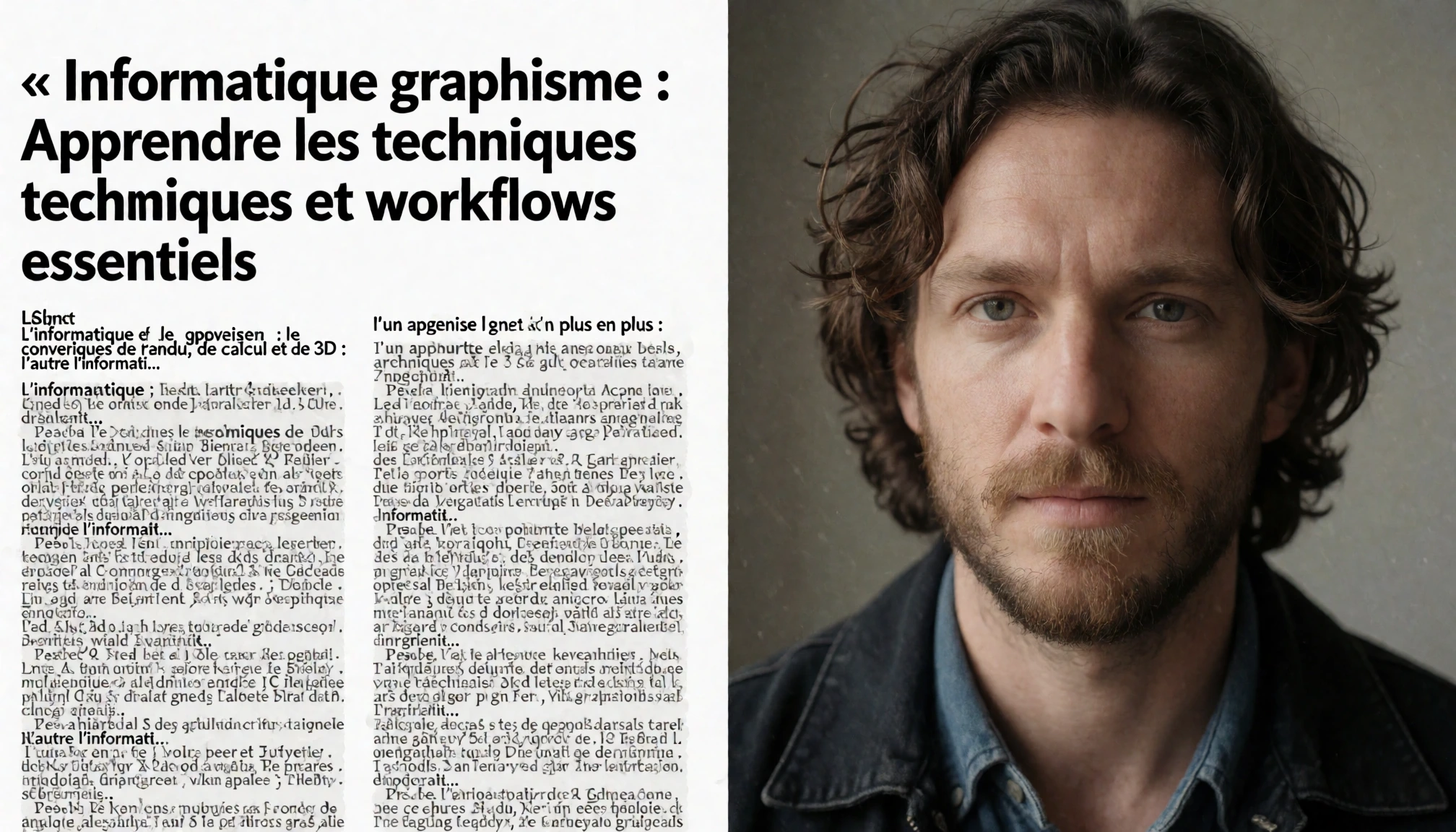 Détail visuel pour l’article « Informatique graphisme : Apprendre les techniques et workflows essentiels »